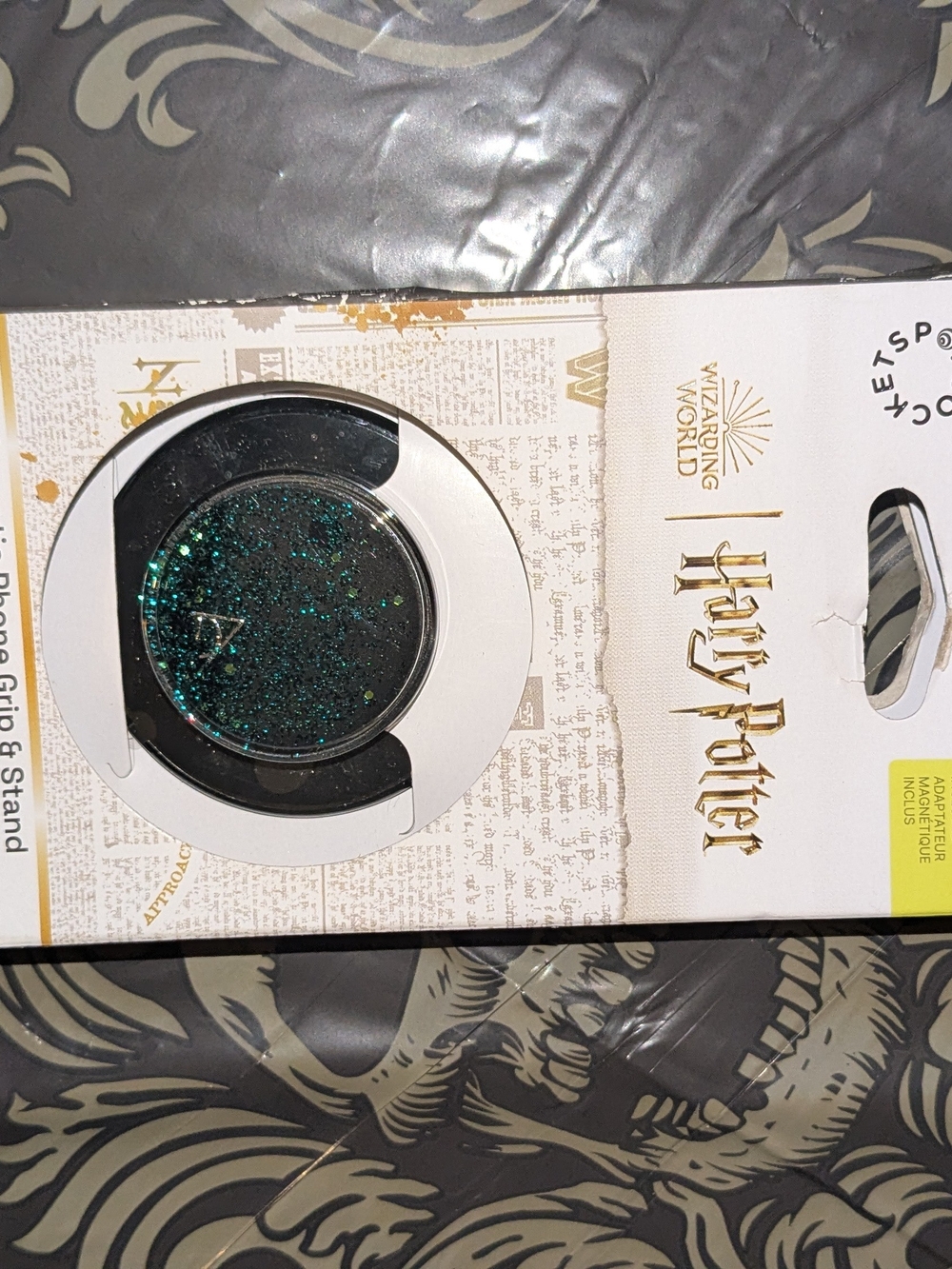 PopSocket Harry Potter Glitter Phone Grip & Stand - Green/Black